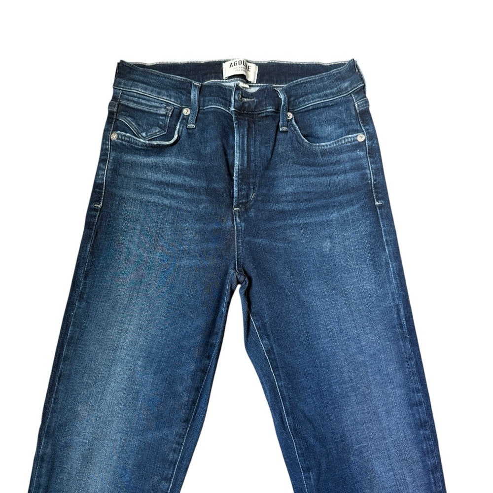Agolde Dark Blue Denim Jeans - Picture 2 of 8